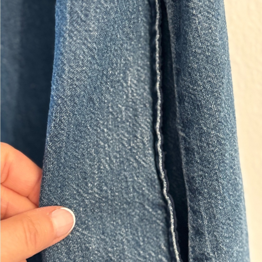 Current/Elliot Embroidered Denim Jean boho Tunic Dress w half sleeves - Picture 9 of 9